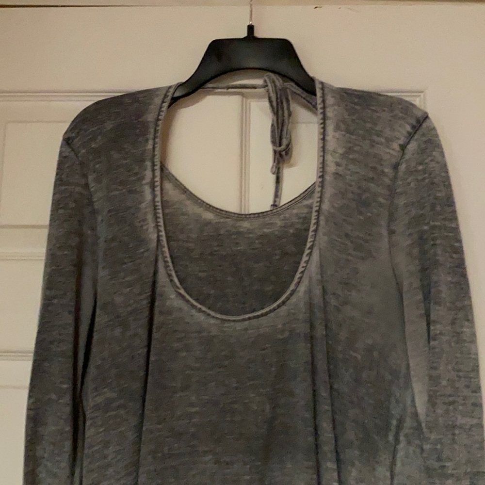 Top shop long sleeves gray tee